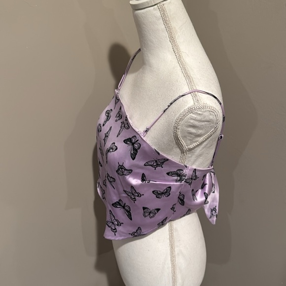 Garage NWOT butterfly bandana top with adjustable straps, ties in back - Picture 5 of 9
